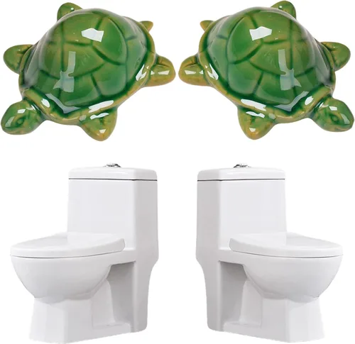Miniatura 14 de WANSHUNLMI Tapones de pernos de inodoro de hongo rojo, tapas de pernos de inodoro altos de hongo de cerámica, bonita decoración de baño, fácil Rojo