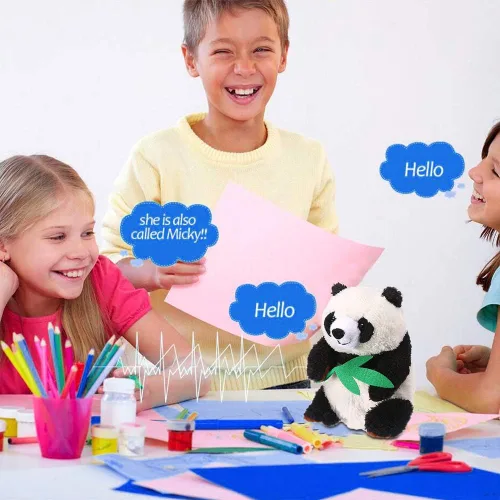 Miniatura 6 de Panda Parlante, Repite Lo Que Dices Juguete de Peluche Animal Compañero Panda para Niños y Niñas Regalo Infantil
