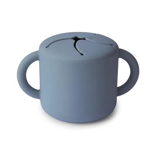 Miniatura 14 de mushie - Taza para merienda de silicón, contenedor de alimentos a prueba de derrames para niños pequeños y bebés (arena movediza)
