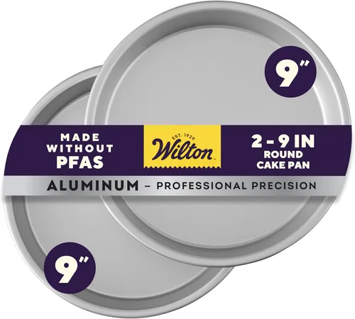Wilton juego de ollas de aluminio de 2 9 pulgadas para hornear tartas circulares, 9 x 2, Multicolor