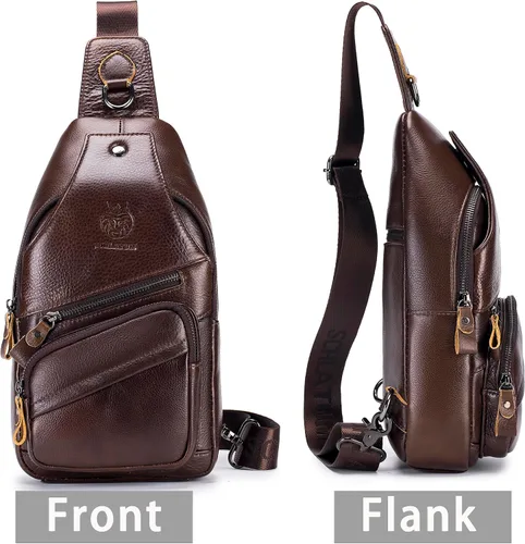 Miniatura 161 de LUKZIJAES Bolso bandolera de cuero genuino para hombre