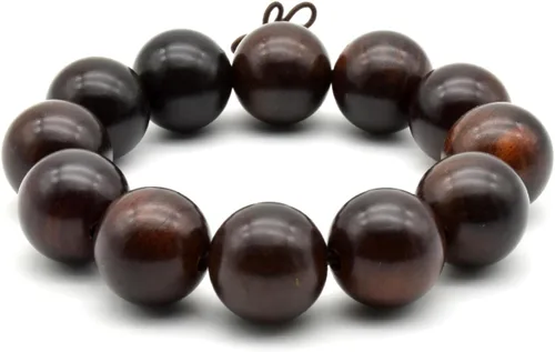 Miniatura 29 de Zen Dear Brazalete y collar de meditación Mala, para cultura budista y oración busita, cuentas de Buddha, unisex, palisandro natural