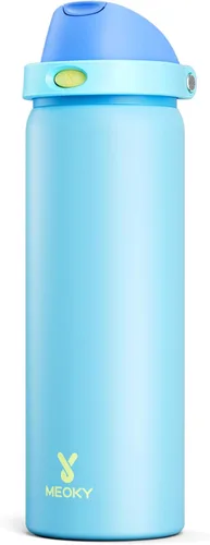 Miniatura 51 de Botella de agua aislada de 40 onzas con popote, botella de agua de metal de acero inoxidable con tapa 2 en 1, a prueba de fugas, fría durante 24