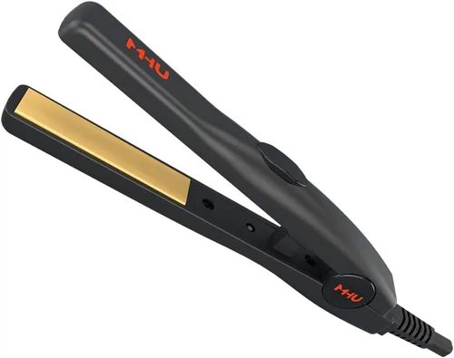 Mini plancha de pelo de 1/2 pulgada para cabello corto/rizos, plancha plana pequeña portátil ligera, placa de turmalina de cerámica, plancha