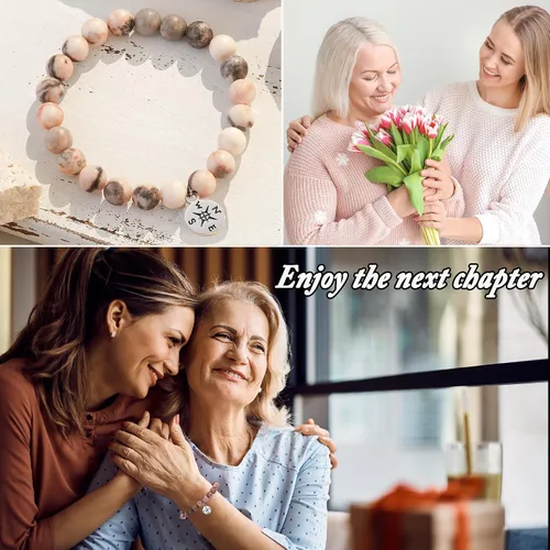 Miniatura 26 de HGDEER Pulsera de jubilación de piedra natural para mujeres/hombres 2024, regalos de despedida de despedida, regalo de San Valentín para compañeros