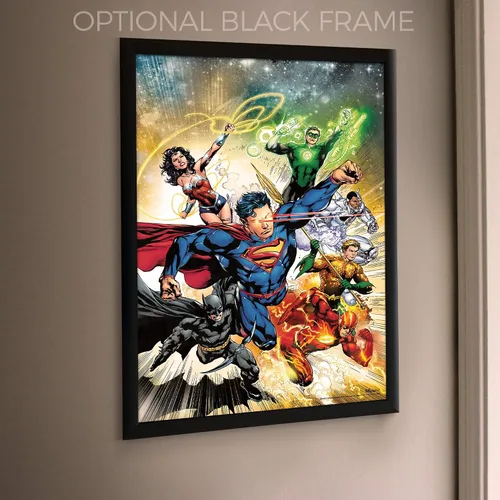 Miniatura 6 de MIGHTYPRINT DC Comics - Liga de la Justicia - Volumen #2 - Cosmos - Arte de portada variante de cómic - Arte de pared duradero de 17 x 24 pulgadas