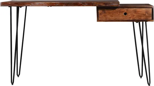 Jofran Nature's Edge - Escritorio de madera de acacia maciza, 54 pulgadas de largo x 22 pulgadas de ancho x 30 pulgadas de alto, castaño claro