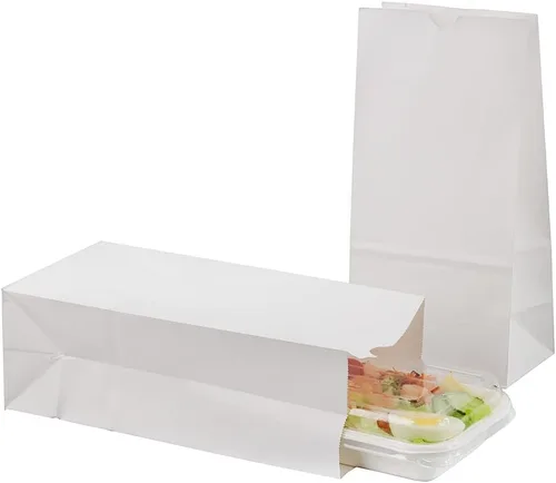 Miniatura 21 de Restaurantware Bag Tek - Bolsas de papel de 2 libras, 100 bolsas de almuerzo desechables, pequeñas para almuerzos, sándwiches y aperitivos, bolsas