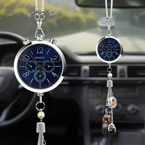Miniatura 20 de Accesorios de coche colgantes de cristal con foto personalizada para mujeres y hombres, imágenes personalizadas para espejo retrovisor del Style 17