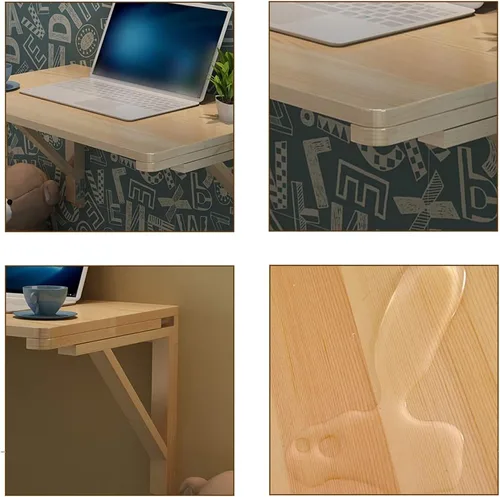 Miniatura 4 de Mesa de comedor flotante de madera de pino maciza, mesa de comedor plegable, mesa de estudio multifunción, 14 tamaños, para banco de trabajo