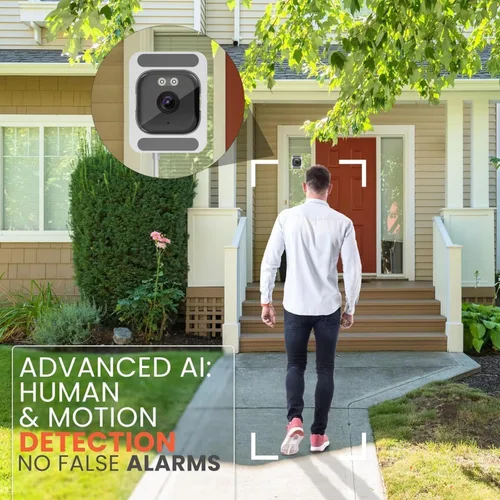 Miniatura 3 de Cámara de seguridad para interiores, cámara de ventana 2K de 3 MP, WiFi de 2.4 GHz/5 GHz, visión nocturna Starlight, grabación 24/7, cable de 8 pies