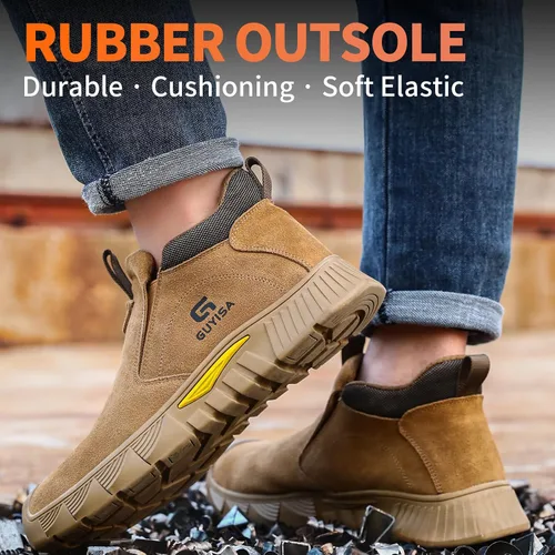 Miniatura 5 de Welding Boots for Men Slip On Work Boots for Men Fireproof Steel Toe Boots Men's Steel Toe Shoes Indestructible Safety Toe Shoes Construction Boots