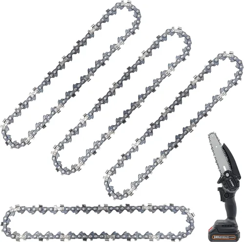 Miniatura 14 de O-CONN Paquete de 4 cadenas de repuesto de motosierra/sierra de poste de 8 pulgadas, para barras guía de 8 pulgadas, paso LP de 3/8 pulgadas