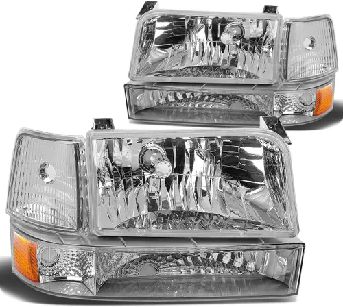 Miniatura 9 de DNA Motoring HL-OH-F15092-6P-BK-AM - Faros delanteros de repuesto para Bronco 92-96 F150 F250 F350, color negro, faros ámbar
