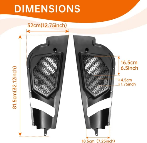 Miniatura 4 de Kit de altavoces de puerta delantera de 6.5 pulgadas compatible con Can Am Maverick X3 / X3 Max/Turbo/R 2017-2024 2025, todos los modelos