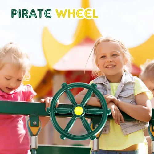 Miniatura 3 de 3 piezas de accesorios para patio de recreo para niños, accesorios para columpios al aire libre, equipo de parque infantil, rueda de barco
