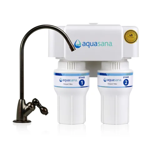 Miniatura 10 de Aquasana Filtro de agua para debajo del fregadero Filtración de 2 etapas Reduce hasta un 99.99% de PFAS, plomo, cloro, quistes y más Filtro