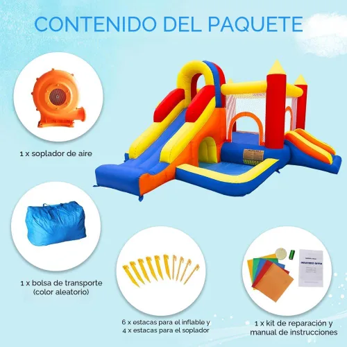 Miniatura 7 de Umbalir Casa de Rebote, Casa de Rebote Inflable para Niños de 3-10, Casa de Rebote para Niños con Tobogán Largo, Foso de Pelotas/Piscina