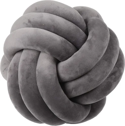 Cyprinus Carpio Almohada de nudo de bola para el hogar (gris oscuro, 10.6 pulgadas), 1 unidad (paquete de 1)