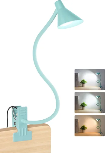 Miniatura 10 de LiFMIRA - Luz con clip USB para leer, luz de lectura con 3 modos de color, 10 niveles de brillo, luz de abrazadera para cuidar los ojos, luz de Negro