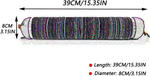 Miniatura 2 de Almohada de trigo sarraceno, almohada de cuello cilíndrico almohada de trigo sarraceno con funda de almohada de algodón lavable Almohada cervical