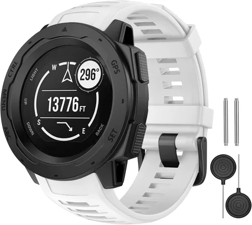 Miniatura 11 de Compatible con Garmin Instinct Band, correa de repuesto de silicona suave para Garmin Instinct 2/Solar/Tactical