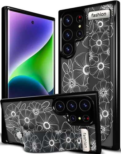 Miniatura 155 de Compatible para Samsung Galaxy S23 Funda Bonita con Correa Soporte Dedo Kickstand, Fundas de Silicona Geniales de Diseñador Funda Cover - Mariposa