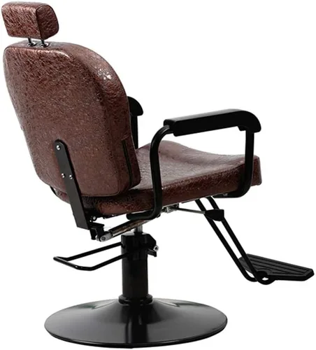 Miniatura 3 de Brown All Purpose Hydraulic Recline Barber Chair para barato Spa Shampoo Hair Styling Barber Furniture