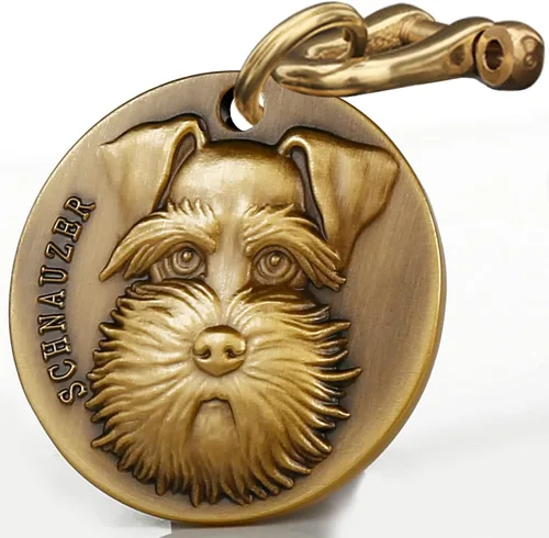 Miniatura 53 de Etiqueta de perro retro de cobre puro tridimensional con estampado de mascotas en relieve, etiquetas personalizadas para mascotas, etiquetas