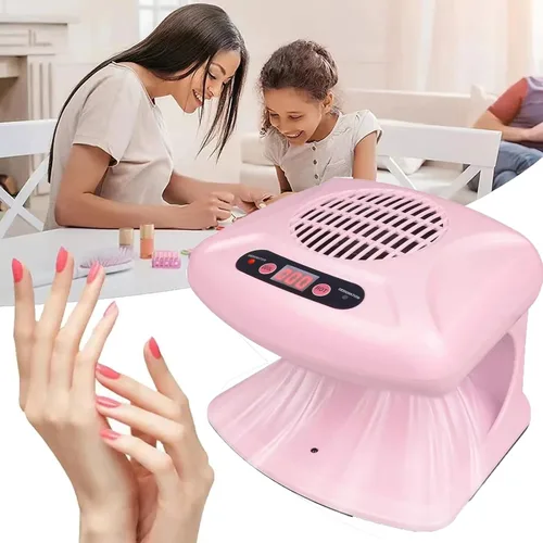 Miniatura 2 de Secador de uñas para esmalte regular de 300 W, ventilador de secado de uñas 2 en 1 con sensor automático, aire caliente y frío, secador de uñas