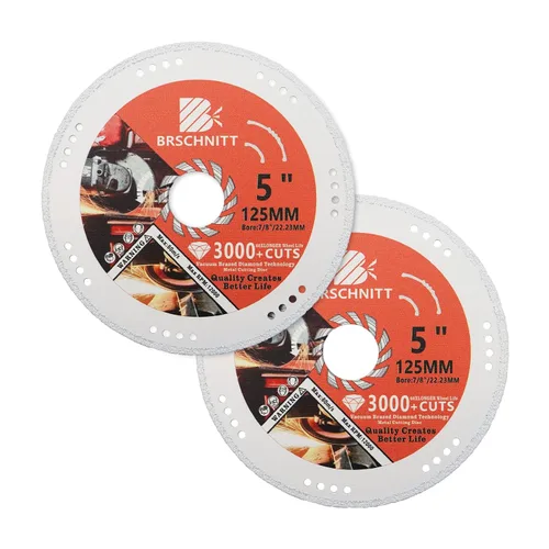 Miniatura 17 de Rueda de corte de diamante, hojas de sierra de diamante soldadas al vacío de 3 pulgadas x 3/8 pulgadas para tubo de acero de metal, rueda de corte