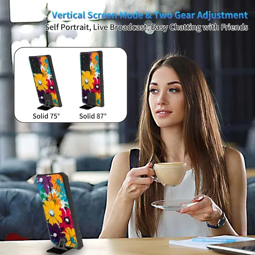 Miniatura 526 de Funda para Samsung Galaxy S22 Ultra 5G, Galaxy S22 Ultra con cubierta de cámara deslizante, funda resistente de doble capa con función atril Black