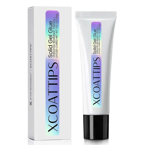 Miniatura 18 de BTArtboxnails XCOATTIPS - Uñas a presión, puntas cortas de almendra con gel de uñas, dúo protector francés, lámpara de uñas, gel suave todo en uno