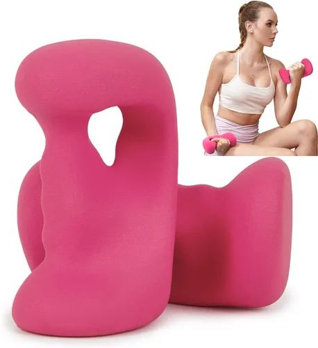 Miniatura 9 de HXD-ERGO Juego de mancuernas ergonómicas para mujeres, pesas de mano para mujeres, para pilates, yoga, correr, entrenamiento de fuerza 3 libras