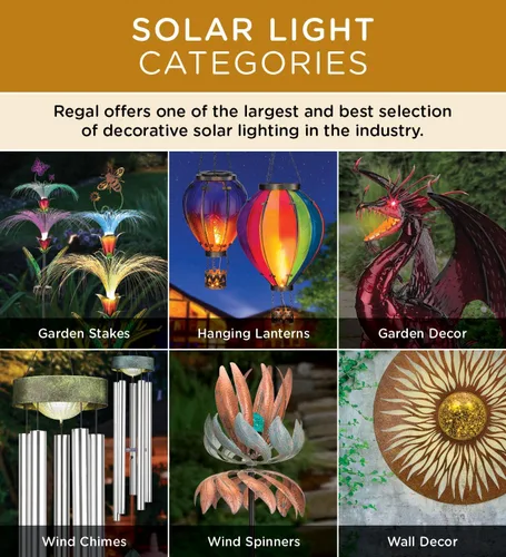 Miniatura 8 de Regal Art & Gift Linterna Solar de Globo Aerostático – Luces LED Colgantes Alimentadas por Energía Solar, Lámpara Decorativa Portátil Impermeable