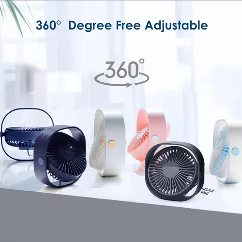 Miniatura 4 de Simpeak Ventilador USB pequeño, silencioso y portátil, alimentado por USB (sin batería), refrigeración de 3 ajustes de velocidad, ventilador Gris