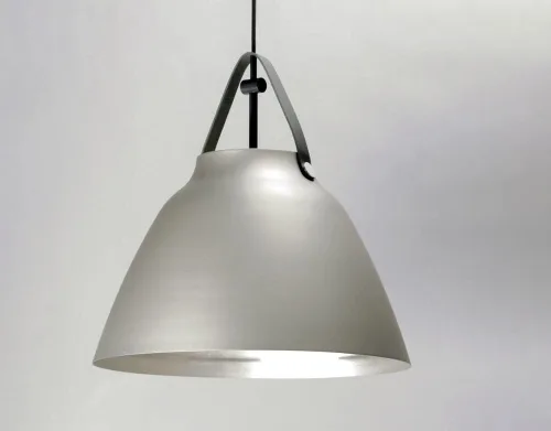Miniatura 4 de Maxim 11356TNBK - Lámpara de techo colgante escandinava de metal, 1 luz de 60 vatios, 15 pulgadas de alto x 14 pulgadas de ancho, cuero