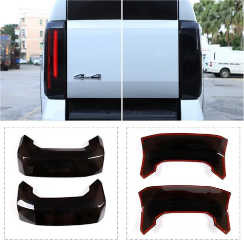 Miniatura 5 de Cubierta de Luz Trasera Carcasa de Lámpara Trasera Protector de Pantalla Marco de Moldura Compatible con Toyota Tundra 2022 2023 2024 2025, ABS