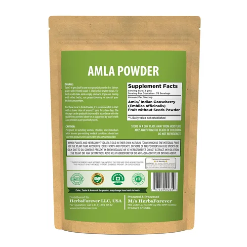 Miniatura 2 de Herbsforever Amla Powder Phyllanthus Emblica Rico en vitamina C y antioxidantes naturales Apoya la inmunidad y la digestión saludables