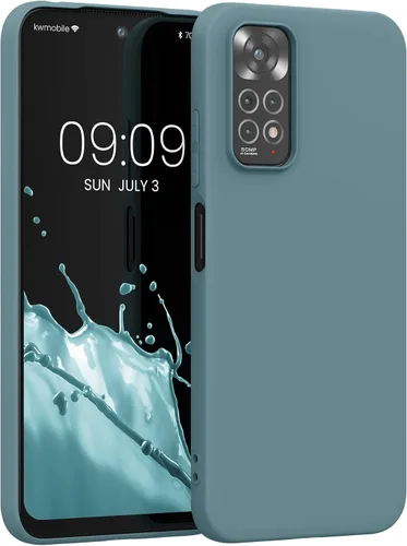Miniatura 12 de kwmobile Funda compatible con Xiaomi Redmi Note 11 / Note 11S - Funda protectora de silicona TPU suave y delgada - Azul Báltico