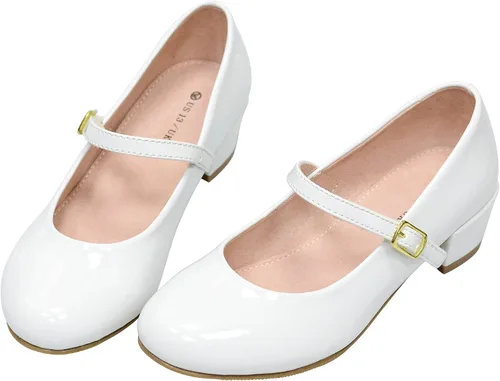 Zapatos de vestir para niñas, zapatos de vestir Mary Jane para niñas, zapatos de princesa para boda, fiesta, niña, zapatos escolares de tacón bajo