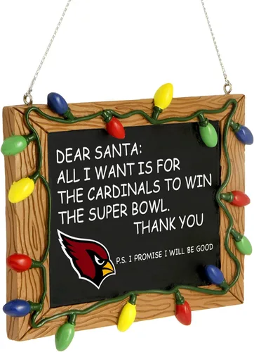 NFL Resin Holiday Christmas Chalkboard Sign Ornament
