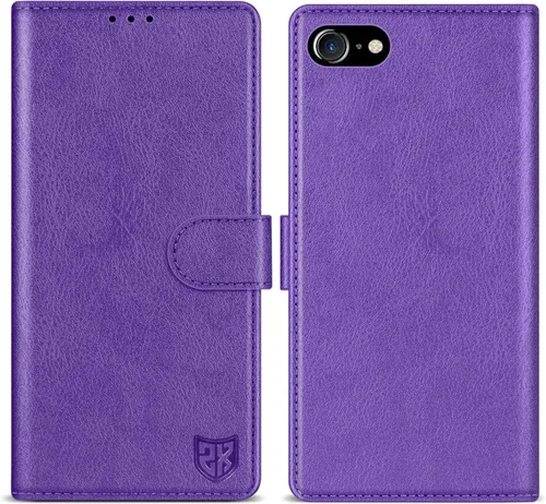 Miniatura 13 de ZZXX Funda tipo cartera para iPhone 7 Plus/iPhone 8 Plus con bloqueo RFID, ranura para tarjetas, función atril, cierre magnético, funda protectora