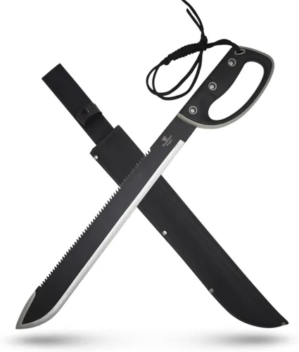 Miniatura 13 de Snake Eye Tactical Full-Tang Machete – Herramienta de supervivencia de hoja fija resistente con funda de nailon reforzado para camping, caza
