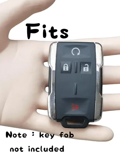 Miniatura 2 de 2 fundas de silicona para llavero inteligente de 4 botones para GMC Canyon Sierra Yukon Chevrolet Chevy Colorado Silverado Suburban Tahoe 2014-2019