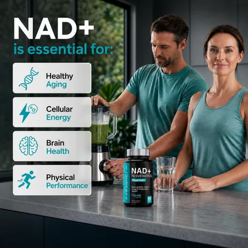 Miniatura 3 de FREQNCY Suplemento de resveratrol NAD+, 500 mg de ribósido de nicotinamida pura (NR), fórmula avanzada de NAD 4 en 1 para energía celular