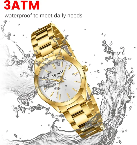 Miniatura 5 de Watches for Women, Fashion Small Gold Analog Quartz Waterproof Stainless Steel Ladies Wrist Watches, with Date Dainty Diamond Luxury Dress Women