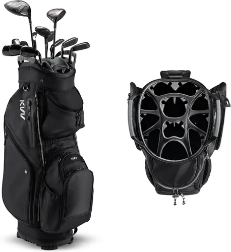 Miniatura 2 de KVV Bolsa Organizadora de Carrito de Alta Gama, Bolsa de Golf Silenciosa Premium con Asas Duales, 14 Ranuras de Bloqueo para Clubes para Hombre