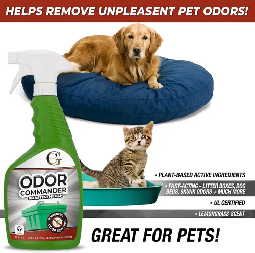 Miniatura 6 de Garbage Commander Odor Commander, botella de spray para control de olores, 22 onzas, aroma a hierba de limón, fabricada con orgullo en Canadá