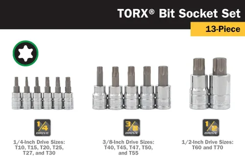 Miniatura 3 de Titan 16122 Star Bit Socket Set - 13 piezas